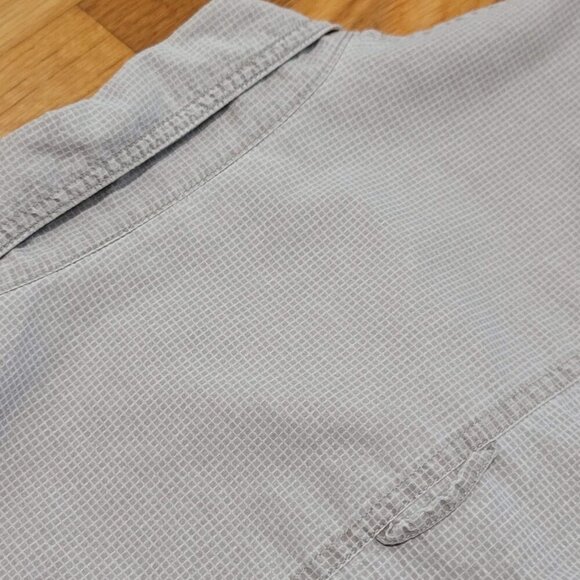 Woolrich Gray Ripstop Lightweight Hiking Outdoor Vented Shirt Medium M Button - Picture 5 of 6
